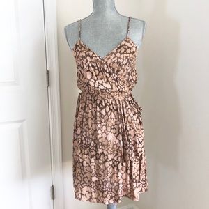 Rebecca Taylor Rose Gold Animal Print Dress